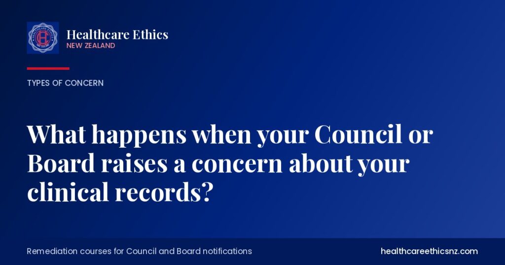 What happens when your Council or Board raises a concern about your clinical records?